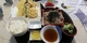 マグロ刺身と天ぷら定食　そばに変更