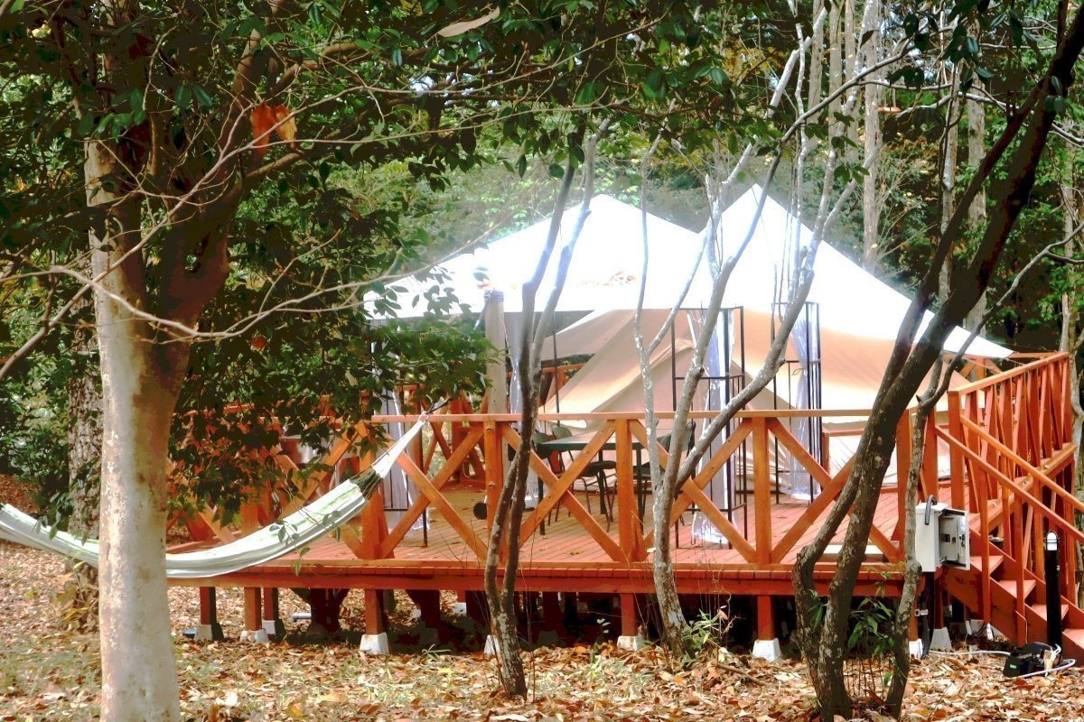 林音グランピング「ハンモック」付きのテラス