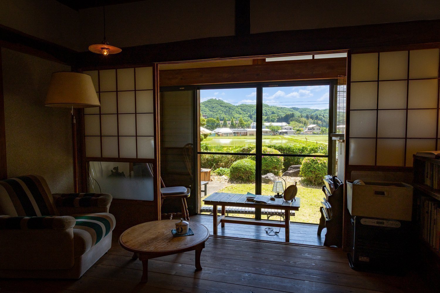 景色が見える店内