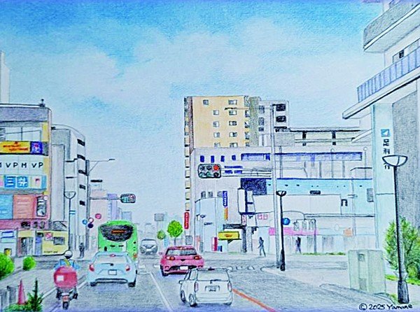 収益金から寄付を予定
【チャリティ】色鉛筆による小山の街並み風景展