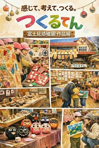 感じて、考えて、つくる。
富士見幼稚園「つくるてん（作品展）」