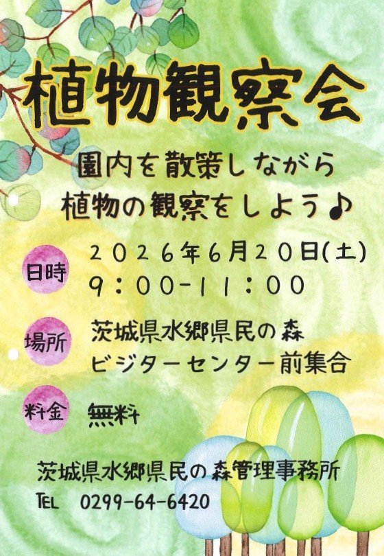 水郷県民の森
植物観察会
