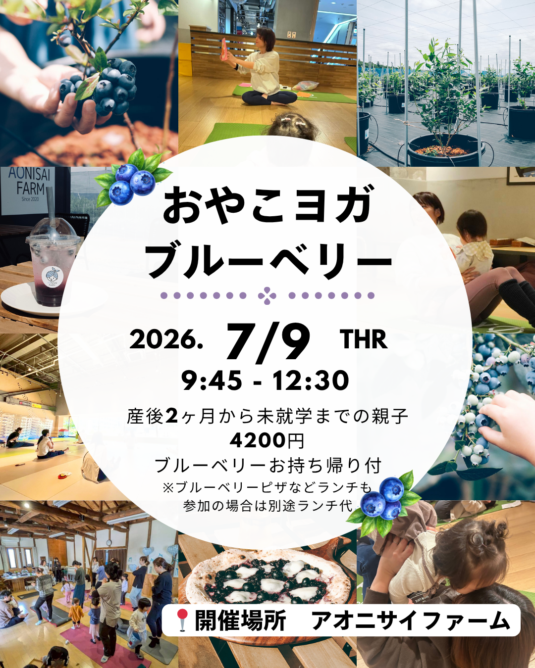 【つくば】親子ヨガ×ブルーベリー狩り　0歳から楽しめる夏イベント