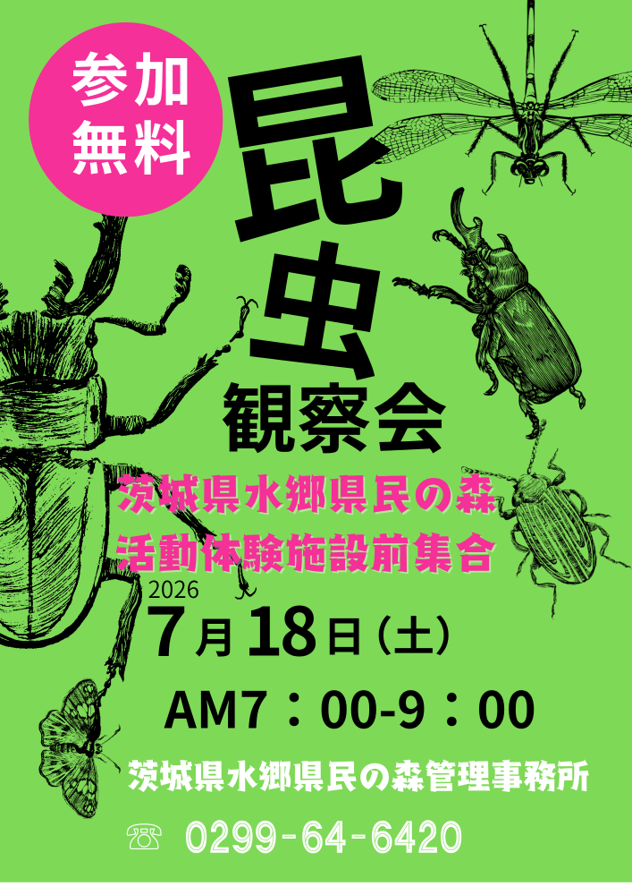水郷県民の森
昆虫観察会≪7月≫