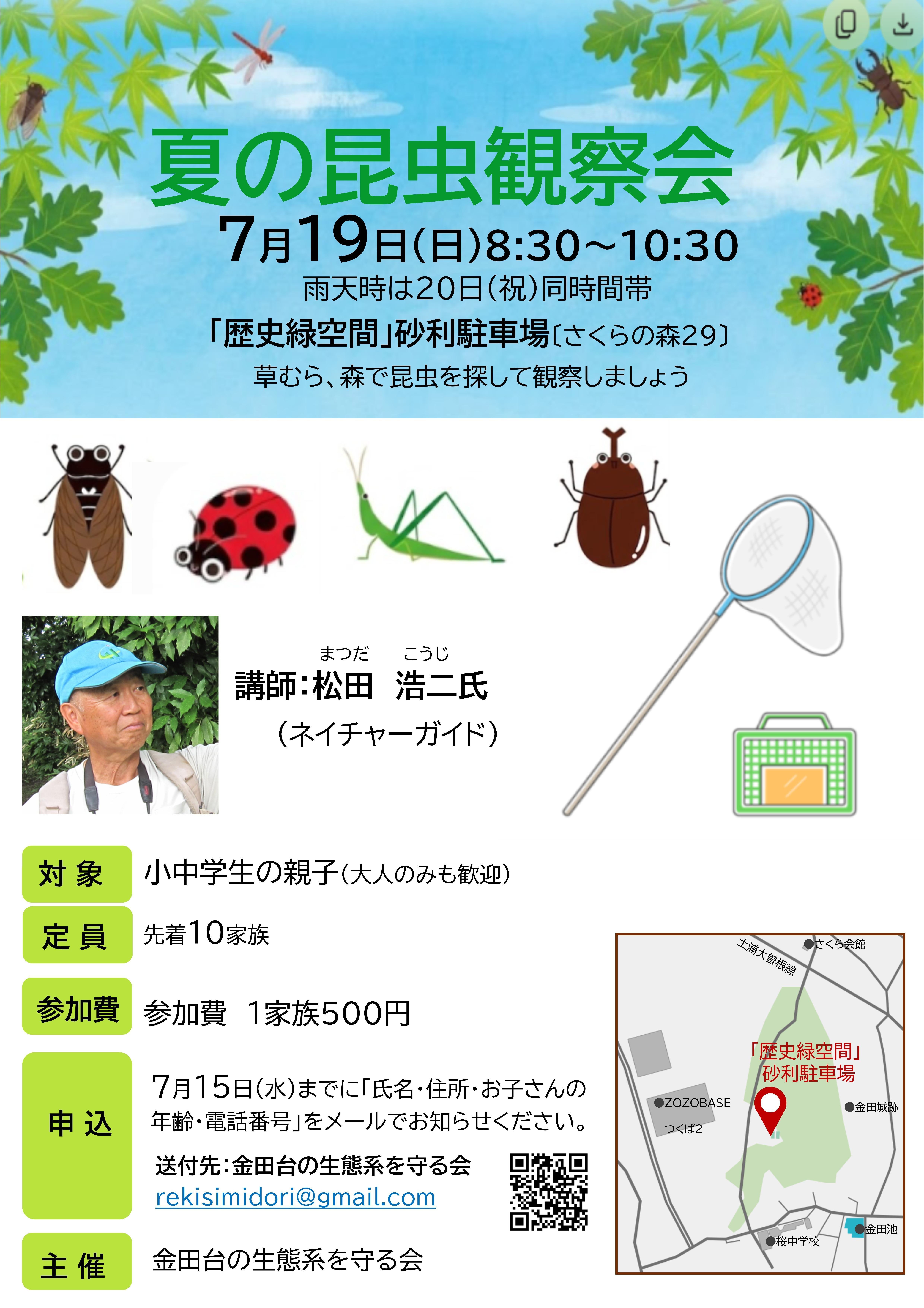 夏の昆虫観察会